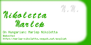nikoletta marlep business card